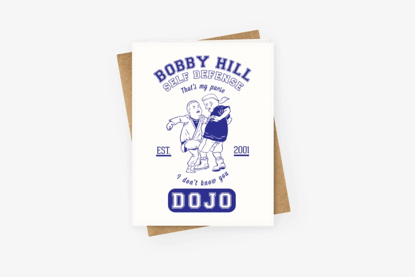 Bobby Hill Self Defense Dojo Greeting Card - Bobby Hill Self Defense Shirt, transparent png #414475