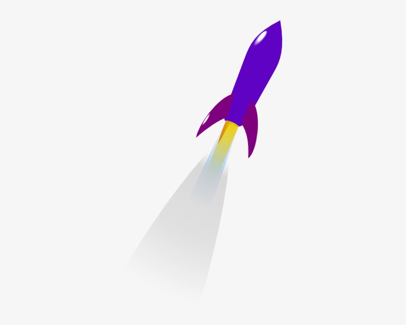 Rocket Clipart Purple - Rocket Launching Gif Cartoon, transparent png #414726