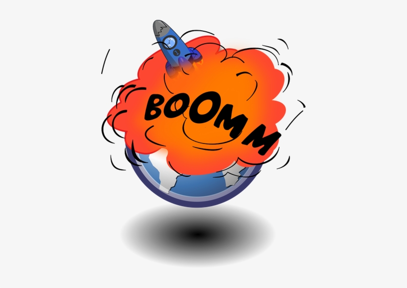 Rocket Explosion At Launch Vector Drawing - Spreadshirt T-shirt Explosion, transparent png #415012