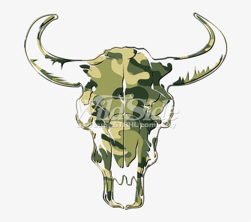 Camo Cow Skull - Horn, transparent png #415265