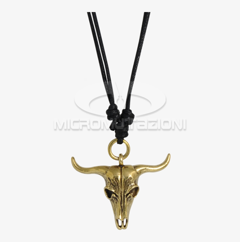 Necklace With Brass Bull Skull Pendant Necklaces & - Necklace, transparent png #415646