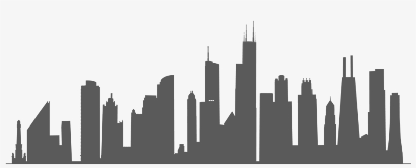 Images Of City Silhouette Png - Chicago Skyline Silhouette, transparent png #415673