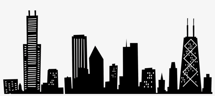 Chicago Skyline Silhouette At Getdrawings - City Of Chicago Skyline Silhouette, transparent png #415839
