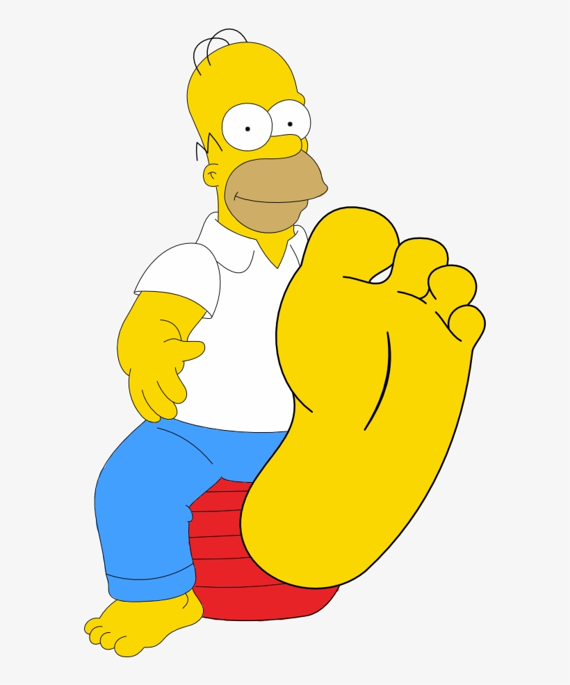 Homer Simpson Shows His Foot By Skippy1989-da3rg0v - Homer Simpson Feet, transparent png #416066
