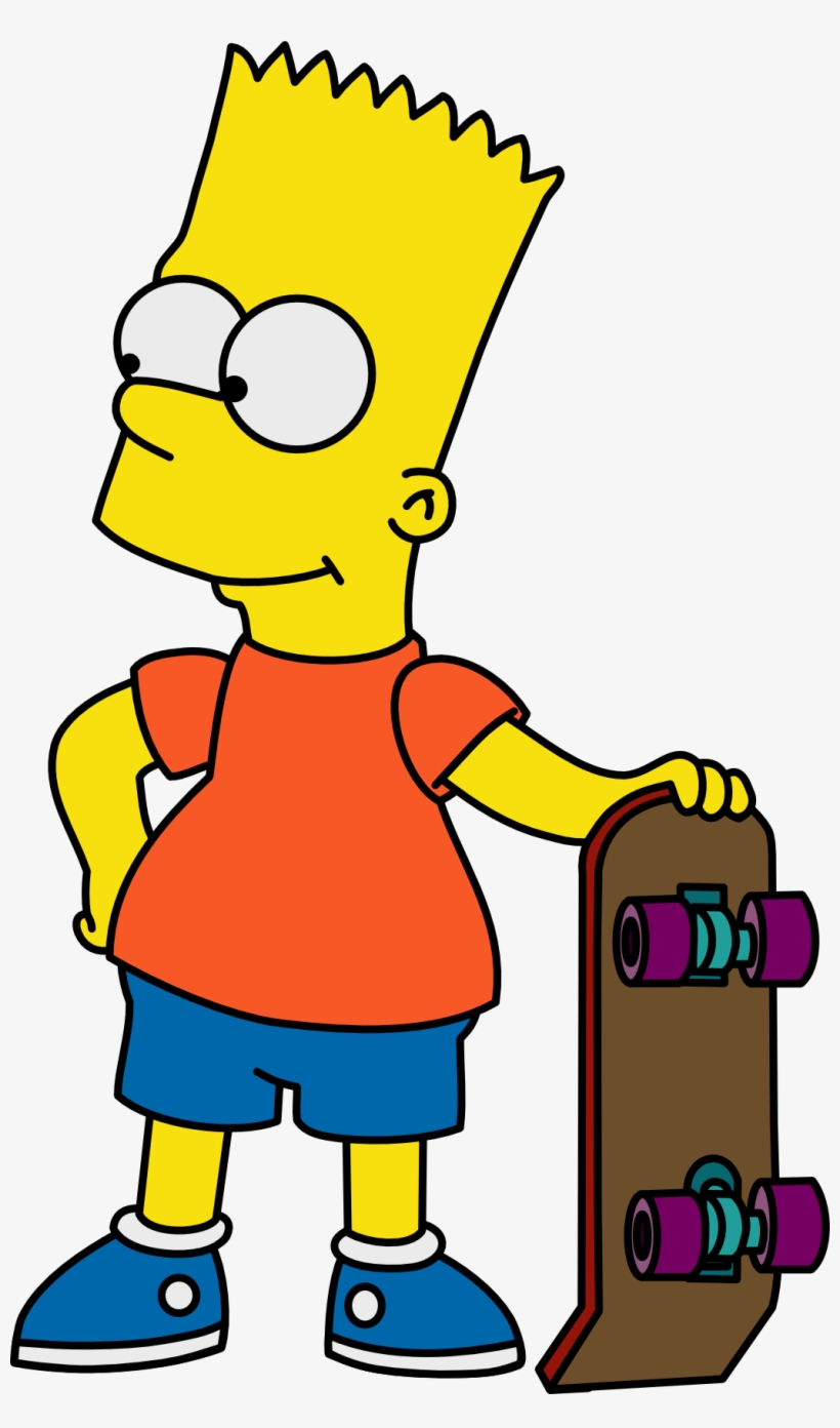 Bart Simpson Skateboard - Bart Simpson Skate Board, transparent png #416152