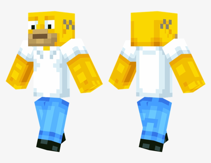 Homer Simpson - Minecraft, transparent png #416199