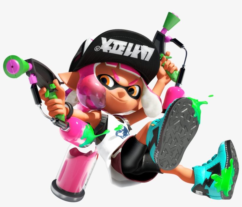 Pink Inkling - Inkling Girl Splatoon 2, transparent png #416359