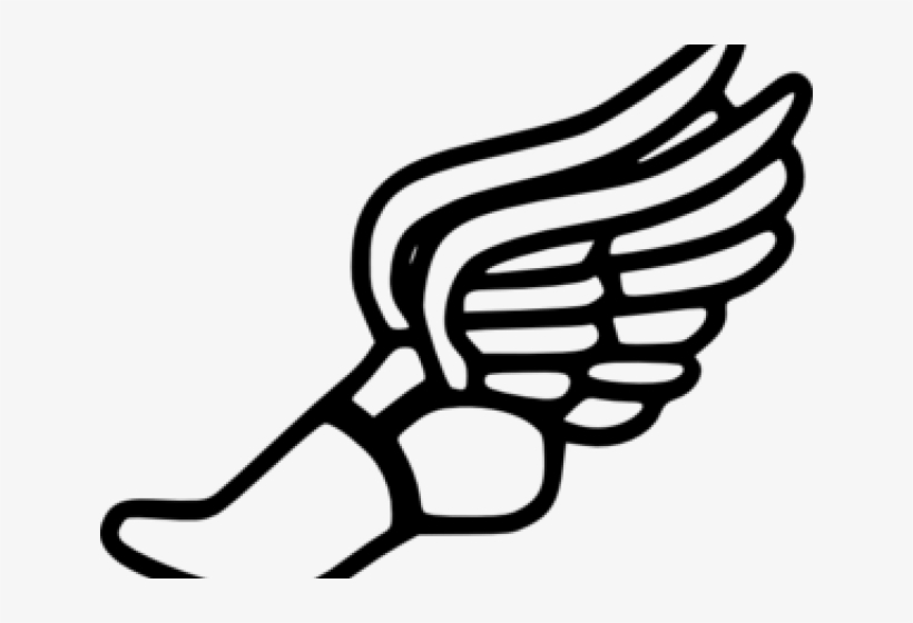 Vector Clipart Track And Field - Track And Field Winged Foot, transparent png #416856