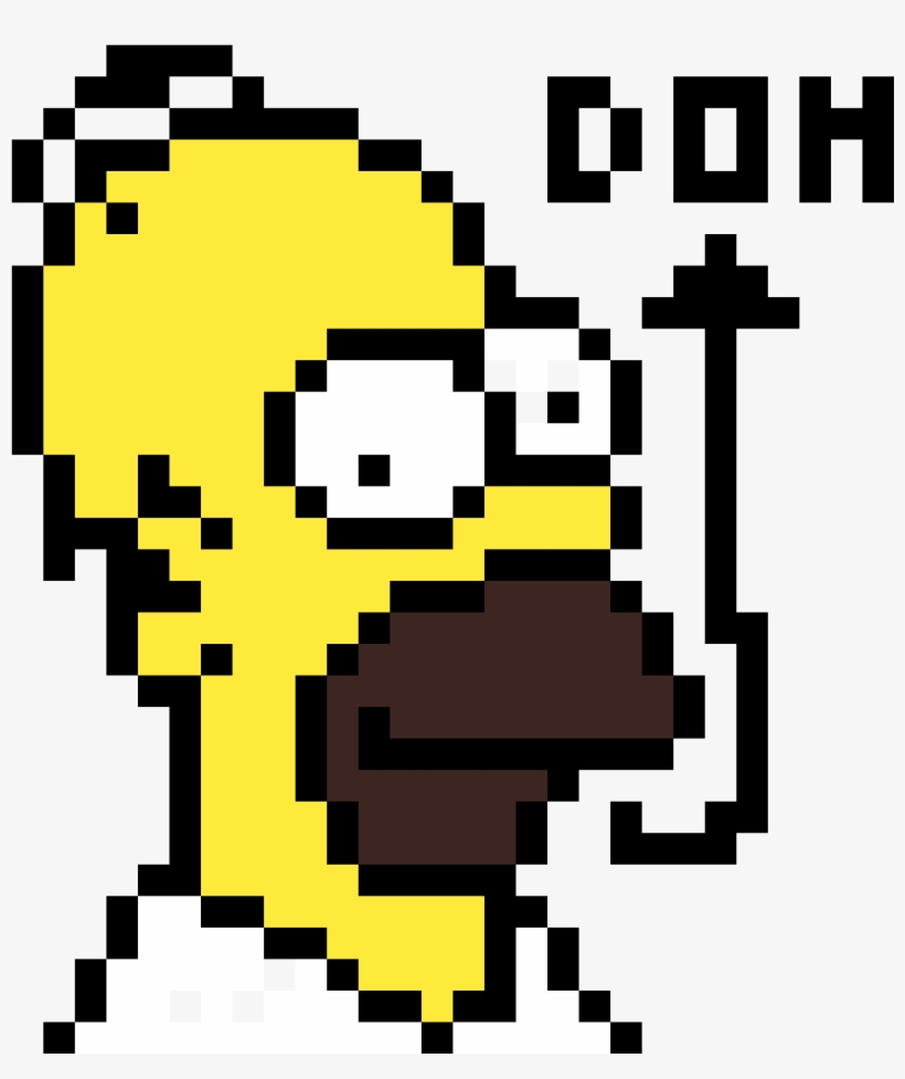Homer Simpson - Homer Simpson Pixel Art, transparent png #416902