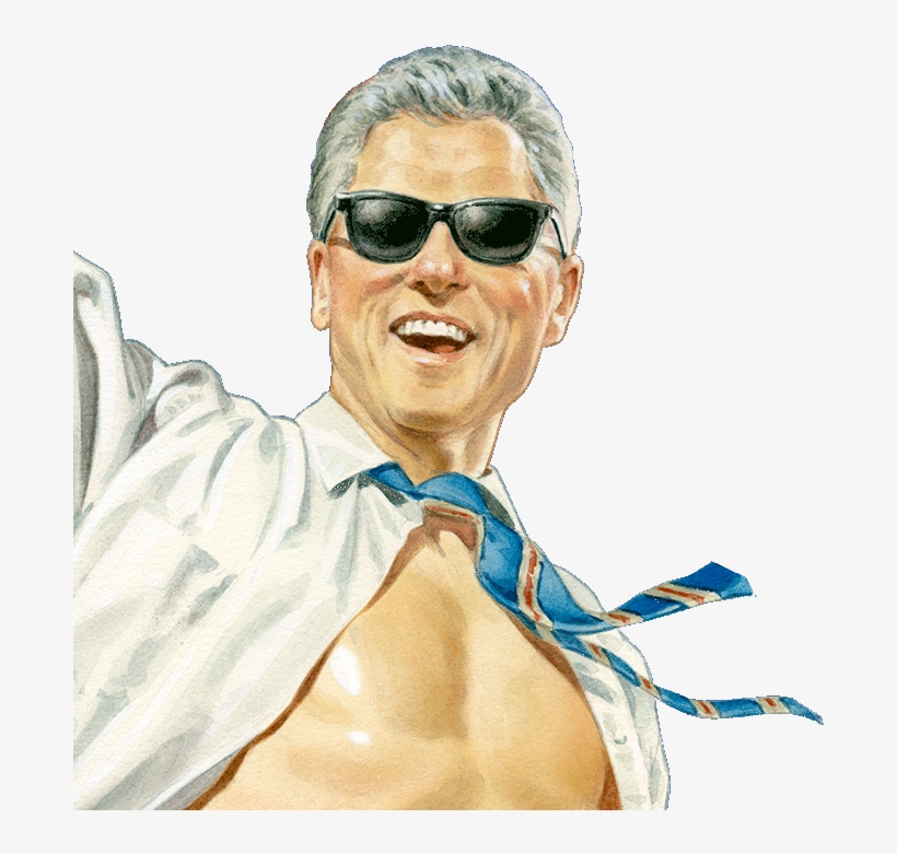 Baywatch Is A Hit And Time Magazine's Man Of The Year - Bill Clinton Transparent Png, transparent png #416970
