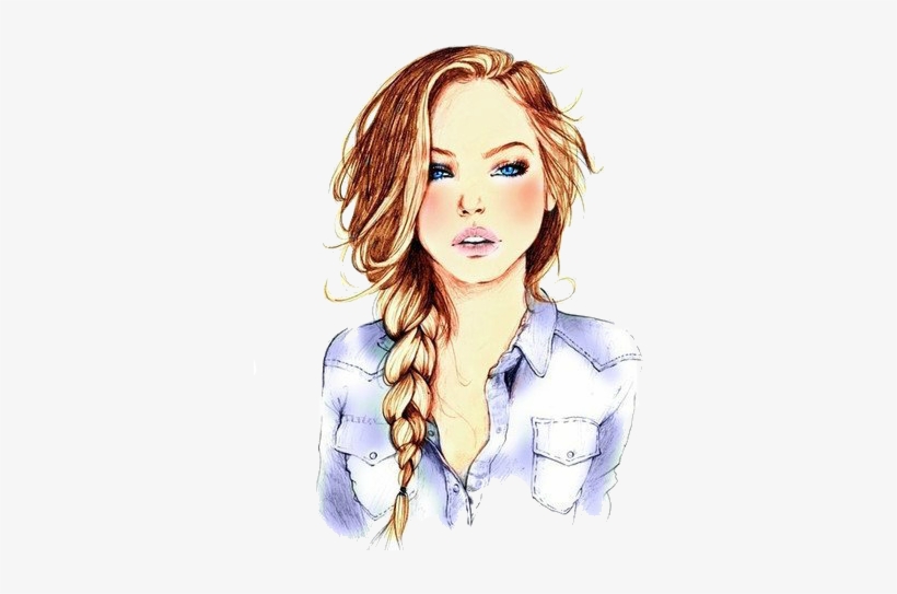 Pin By Linda Lopez On Mu - Drawing A Teenage Girl, transparent png #417137