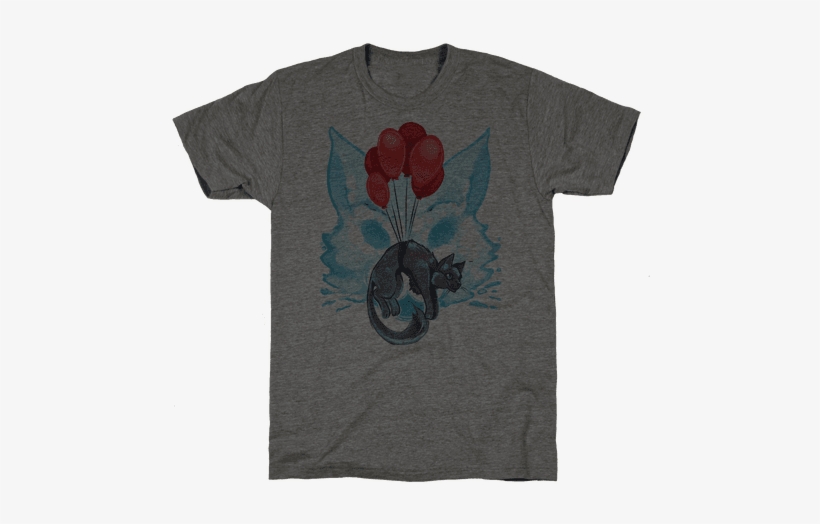 Red Balloon Cat Explorer Mens T-shirt - Catch A Predator Shirt, transparent png #417323