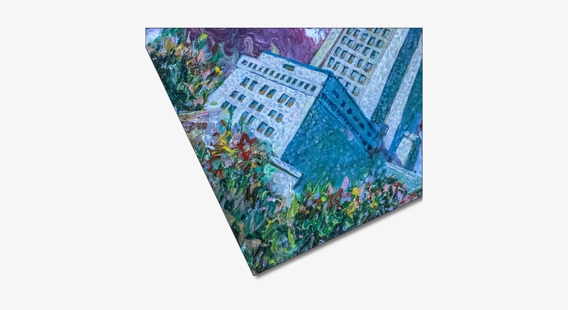 Impressionistic Brush Strokes Used To Depict Trees - Skyscraper, transparent png #417622