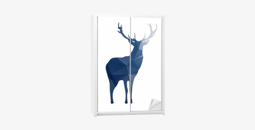 Deer Silhouette Of Geometric Shapes Wardrobe Sticker - Geometric Shape, transparent png #418195