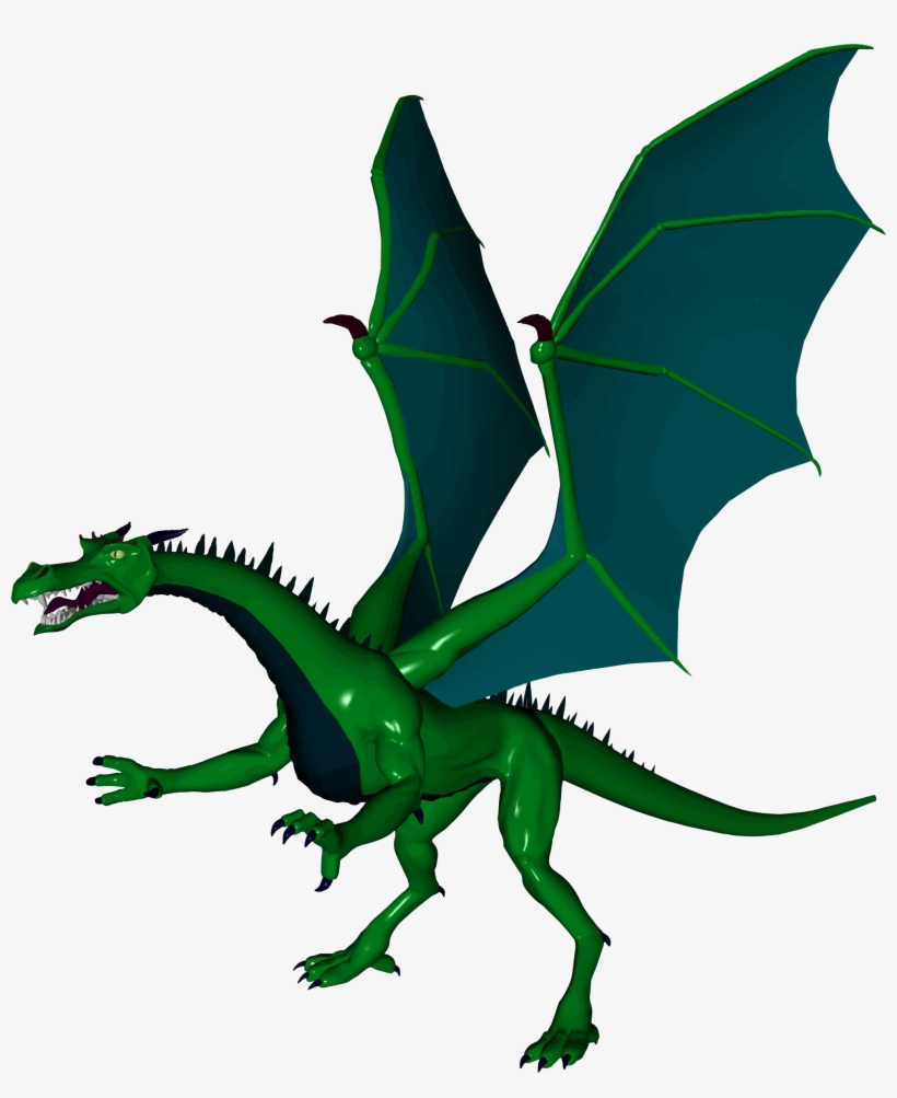This Free Icons Png Design Of Green Dragon, transparent png #418217