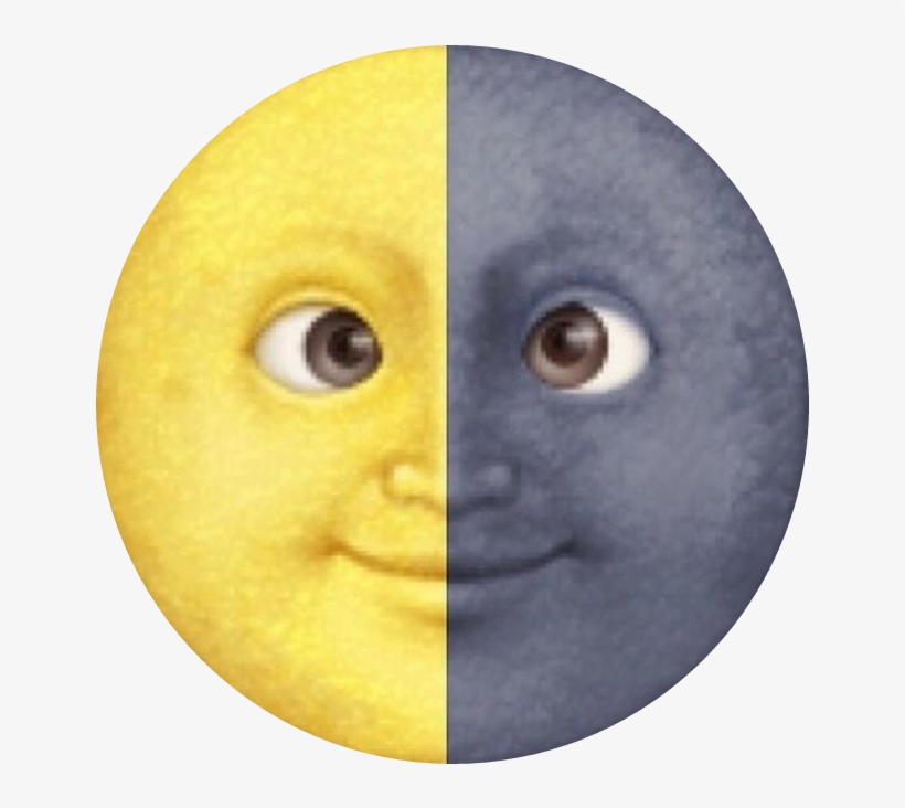 Moondaystickerremix Emoji Luna Tumblr Lunita Moon Png - Luna Y Sol Emoji, transparent png #418305