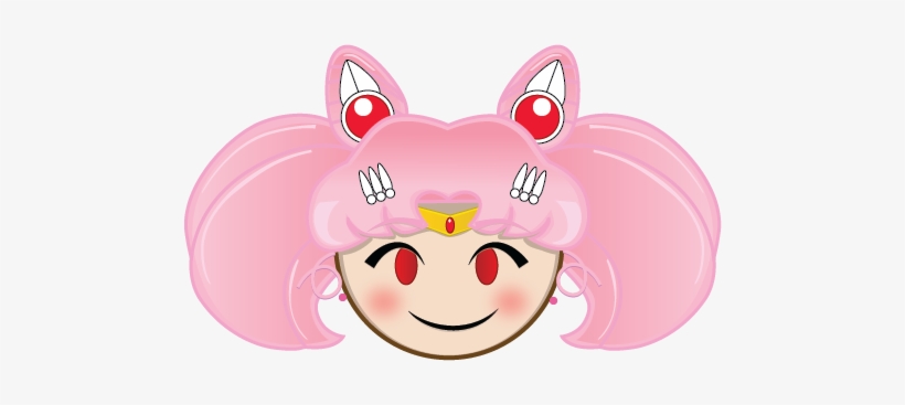 Chibi Moon Emoji - Sailor Moon Emoji, transparent png #418463
