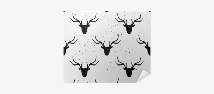 Deer Head Silhouette Png Download - Reindeer With Ornaments - Tote Bags, transparent png #418511