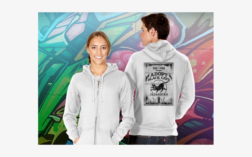 Kitty Ouija Board - Hoodie, transparent png #418538