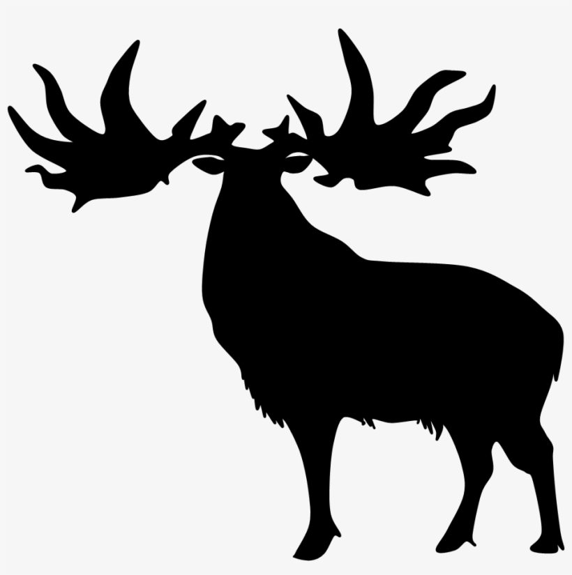 Reindeer Head Silhouette Png - Deer, transparent png #418627