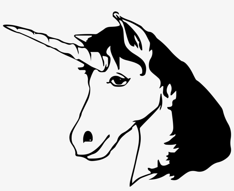 Unicorn Head Silhouette Icons Png - Unicorn Head Clip Art, transparent png #418650