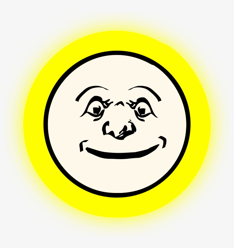 Full Moon Smiley Computer Icons - Moon Clip Art, transparent png #418791