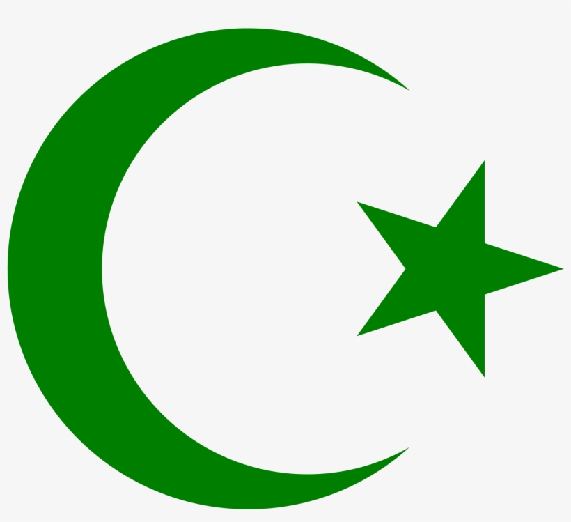 Star And Crescent - Green Crescent And Star, transparent png #419402