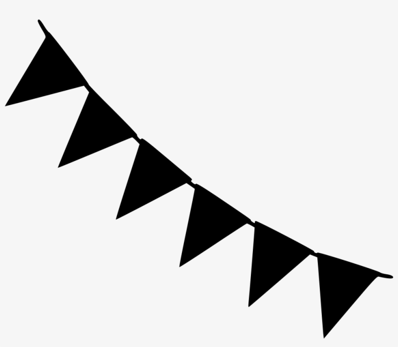 Flag Party Decorator Svg Png Icon Free Download - Black And White Party Banner, transparent png #419406