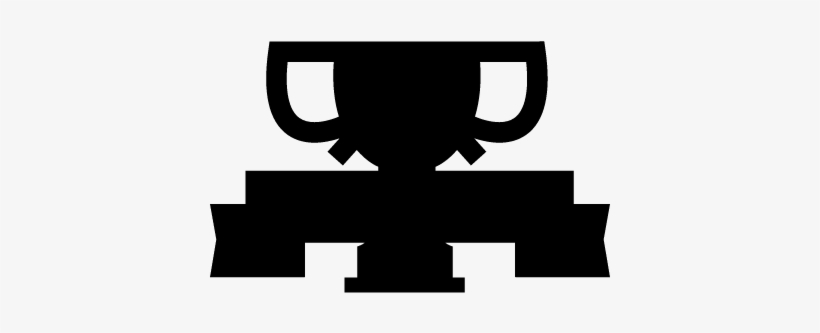 Trophy Cup With Banner Vector - Trophy, transparent png #419510