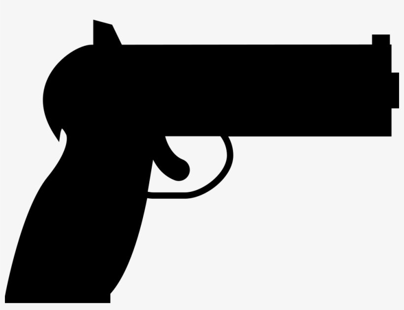Hand Gun - - Pistola Silueta Png, transparent png #419555