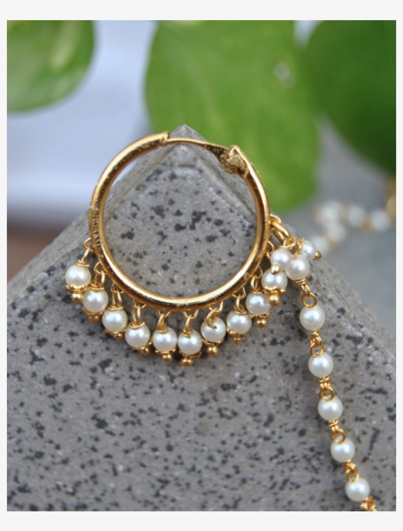 Polki Nose Ring Small, transparent png #4100516