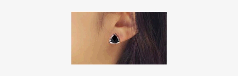 See More E137 Black Crystal Stud - Earrings, transparent png #4100937
