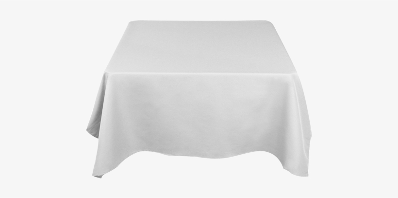 White Tablecloth 90 Inch X 90 Inch - Square Table With White Tablecloth, transparent png #4101390