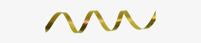 Gold Curly Ribbon Png, transparent png #4101464