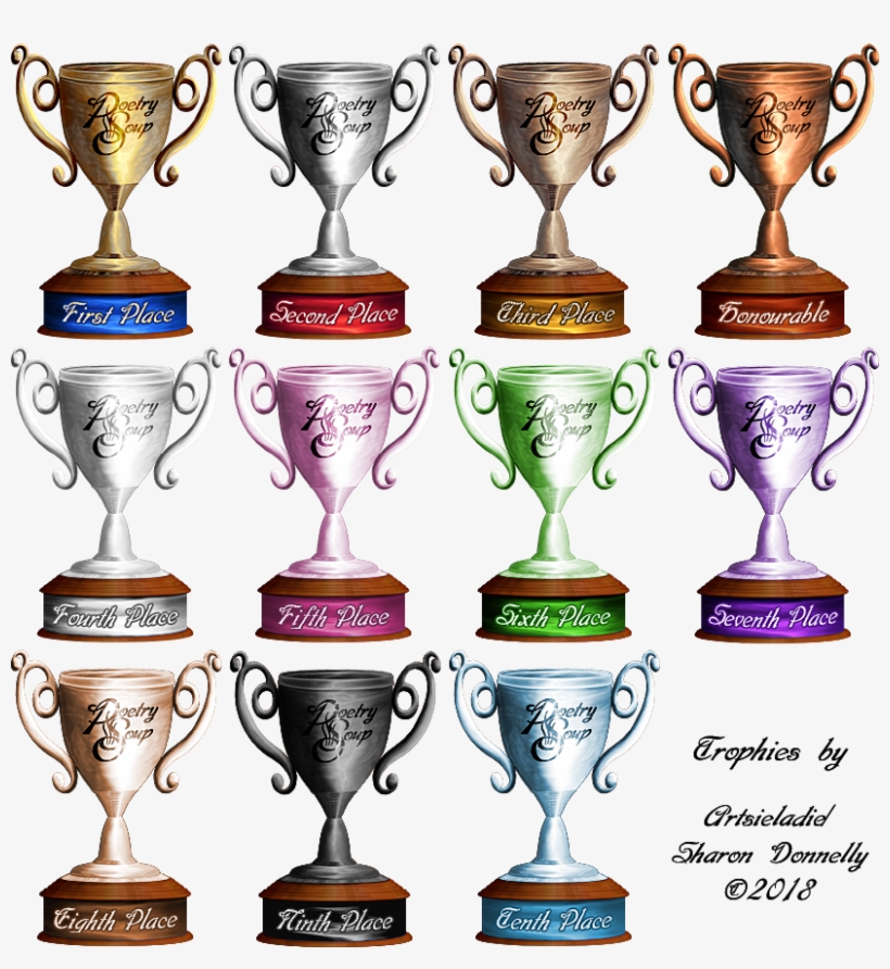 Poetrysoup Trophies By & Copyrighted To Artsieladie - Trophy, transparent png #4101520