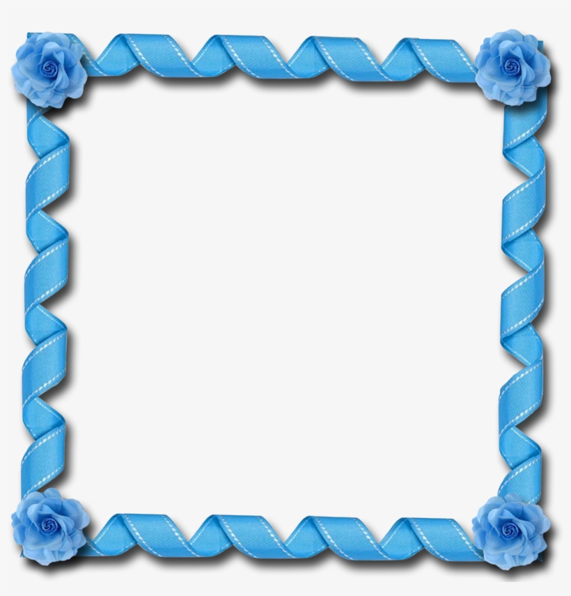 Picture Frame Ribbon - Light Blue Flowers, transparent png #4101769