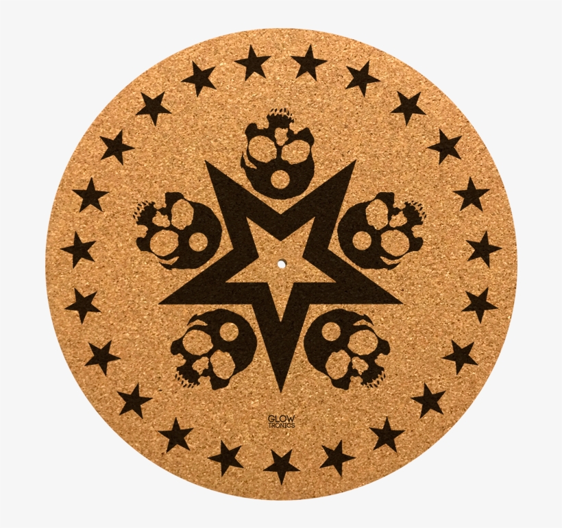 Skull Star Cork Slipmat - Glowtronics Skull Star Glow In The Dark Slipmats, transparent png #4102138