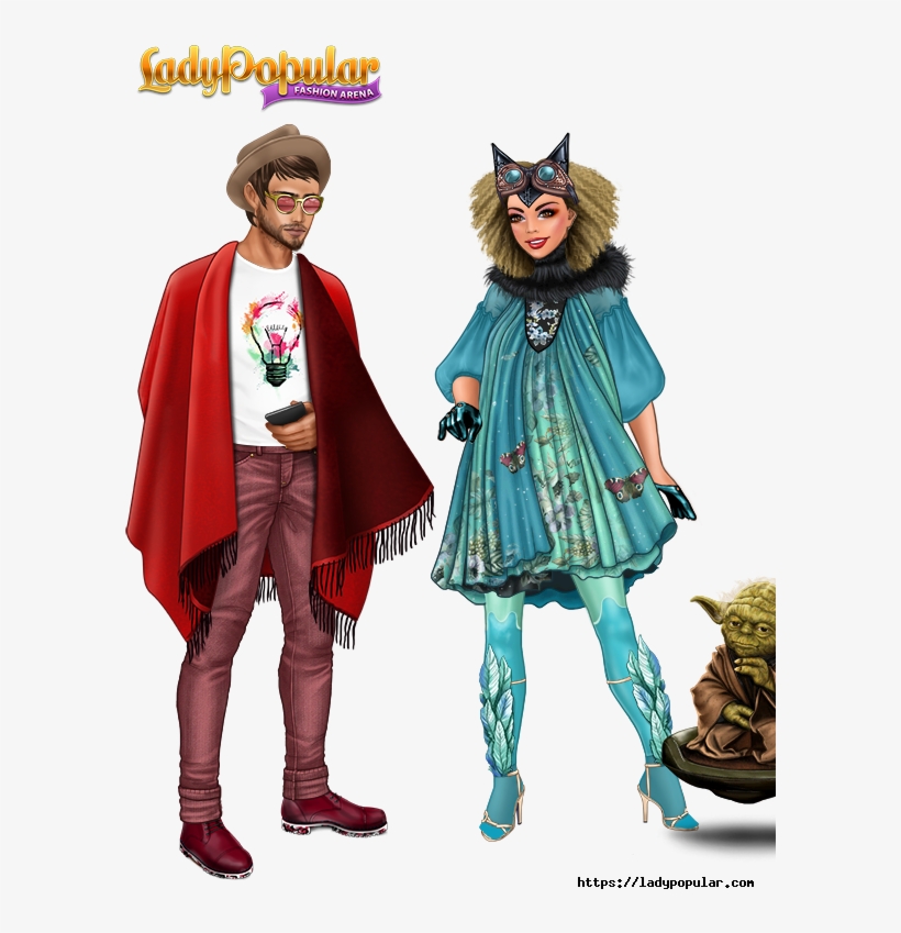 Modern Cinderella With Her Modern Prince Charming And - Lady Popular, transparent png #4102852