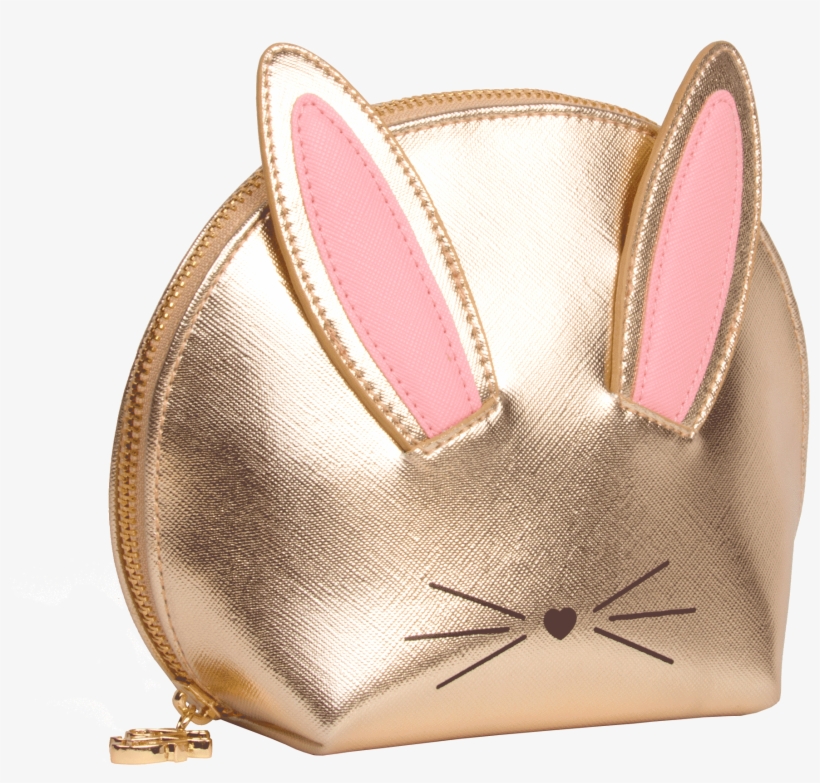 Gold Cool Not Cruel Bunny Makeup Bag - Cosmetics, transparent png #4103527
