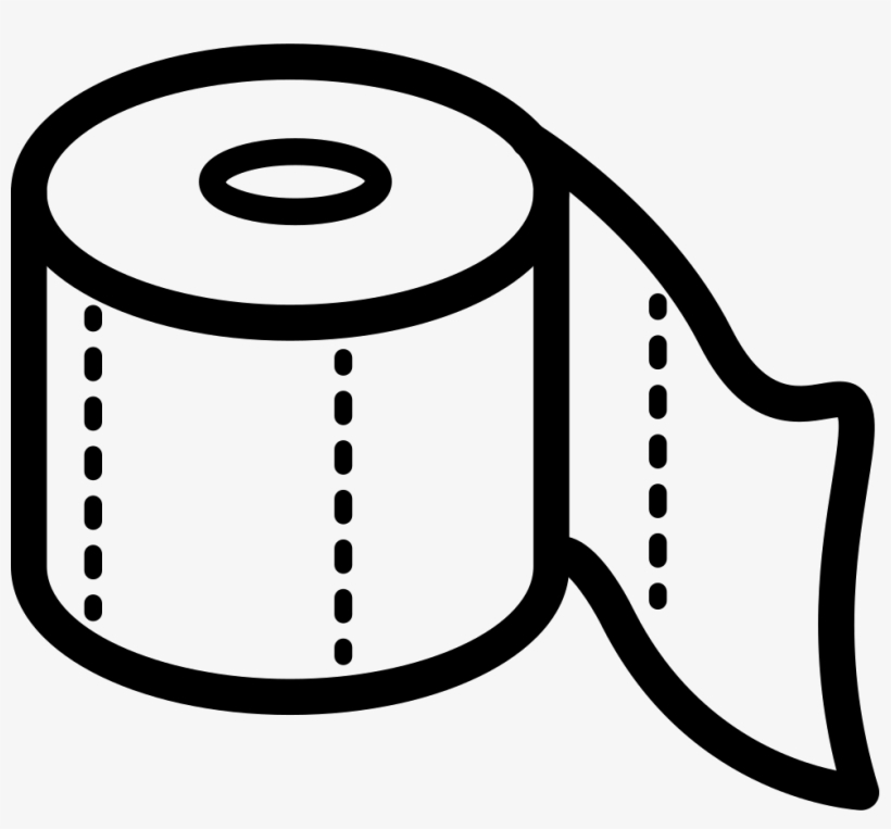 Toilet Paper Roll Outline - Toilet Paper Outline, transparent png #4103693