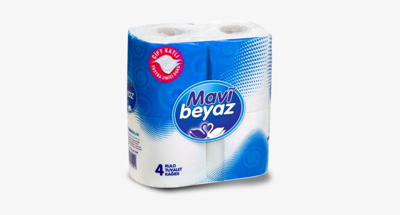 4 Roll Toilet Paper - Mavi Beyaz, transparent png #4104500