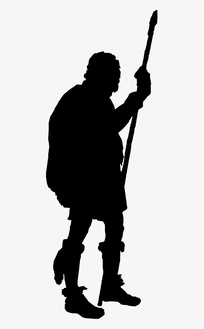 More Silhouettes For Your Charts, Maps, And Player - Stone Age Man Silhouette, transparent png #4104600