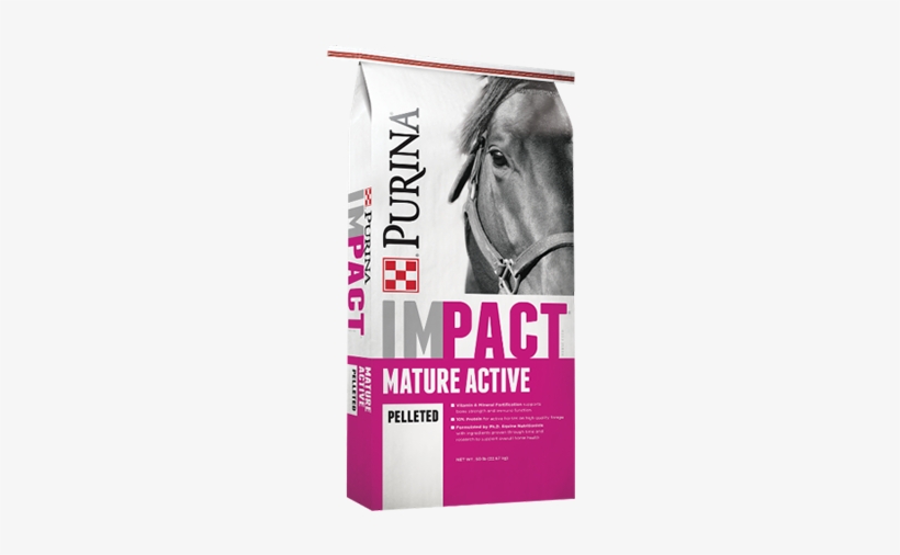 Impact Mature Active Pelleted Horse Feed Provides The - Purina Mills, transparent png #4105525