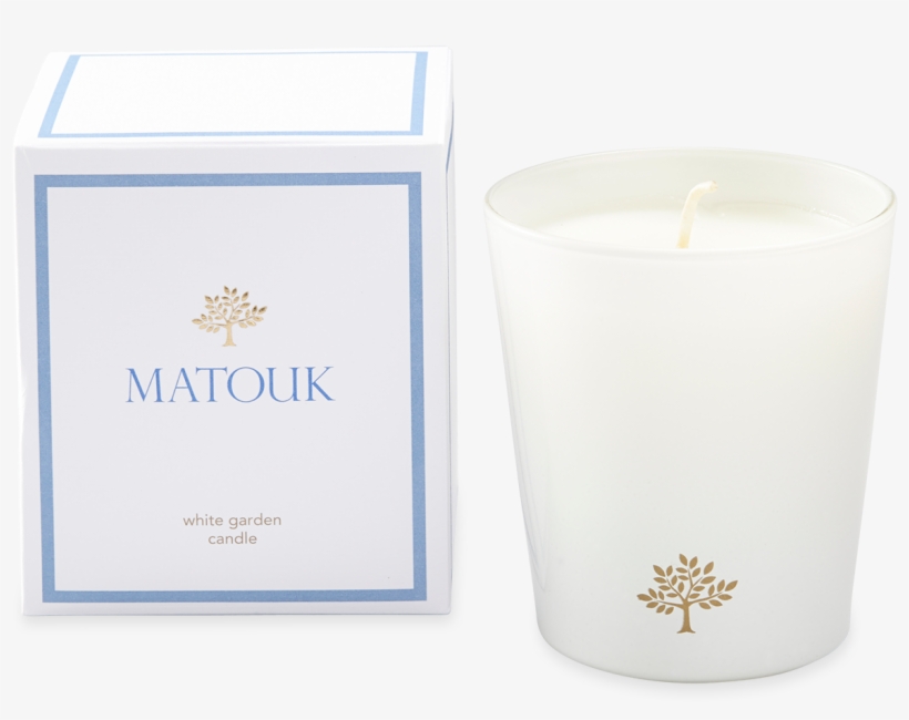 White Garden Candle - Candle, transparent png #4105549