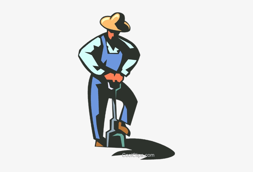 Farmer Digging With A Shovel Royalty Free Vector Clip - Копать Пнг, transparent png #4105645