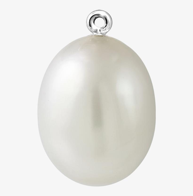 Freshwater Oval Pearl Drop - Locket, transparent png #4106374
