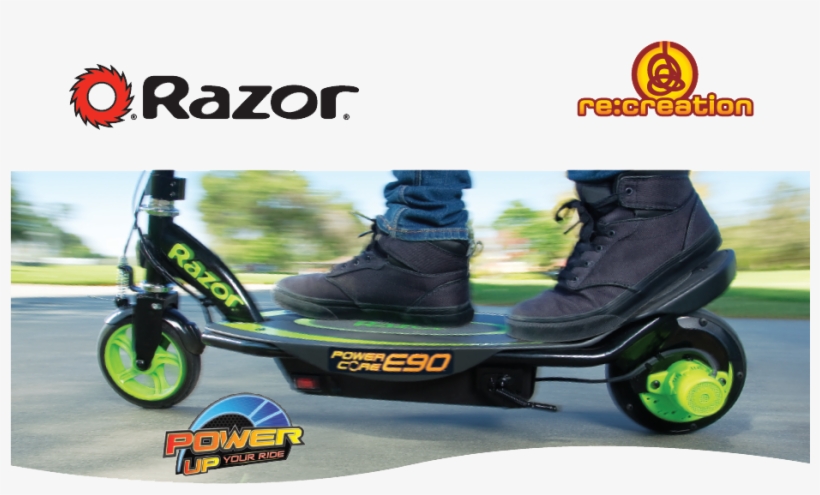Razor's Electric-powered Scooters Are Fully Charged - Razor E90 Power Core - Green, transparent png #4107645