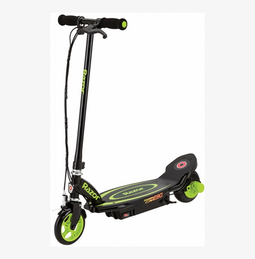 Razor Power Core E90 Electric Scooter - Razor Power Core E90 Electric Scooter - Green, transparent png #4107696