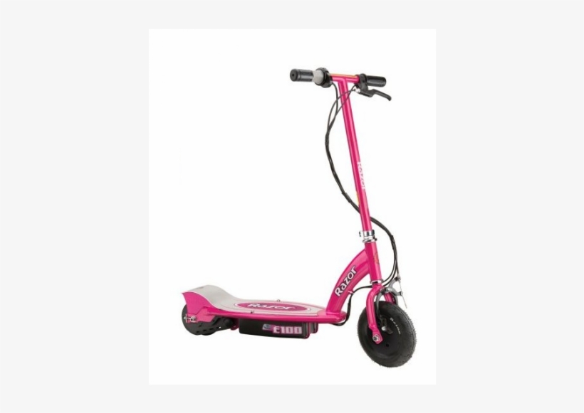 Razor 24v E100 Electric Scooter-pink - Razor E100 24v Electric Scooter - Pink, transparent png #4107720