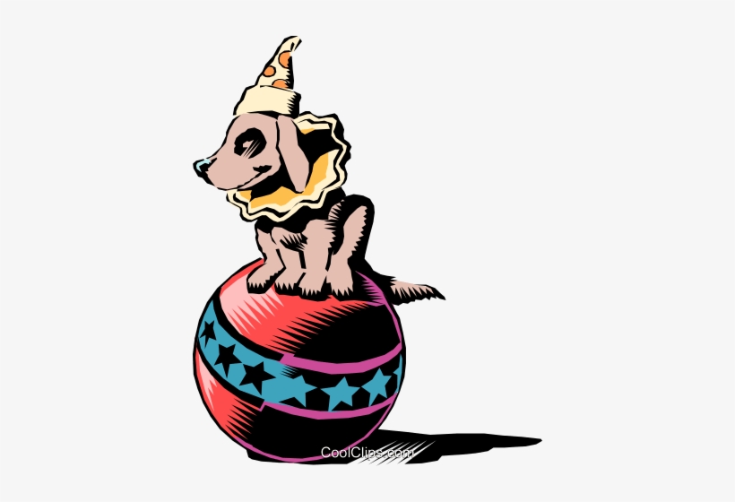 Circus Dog Royalty Free Vector Clip Art Illustration - Собака Цирк Пнг, transparent png #4107740